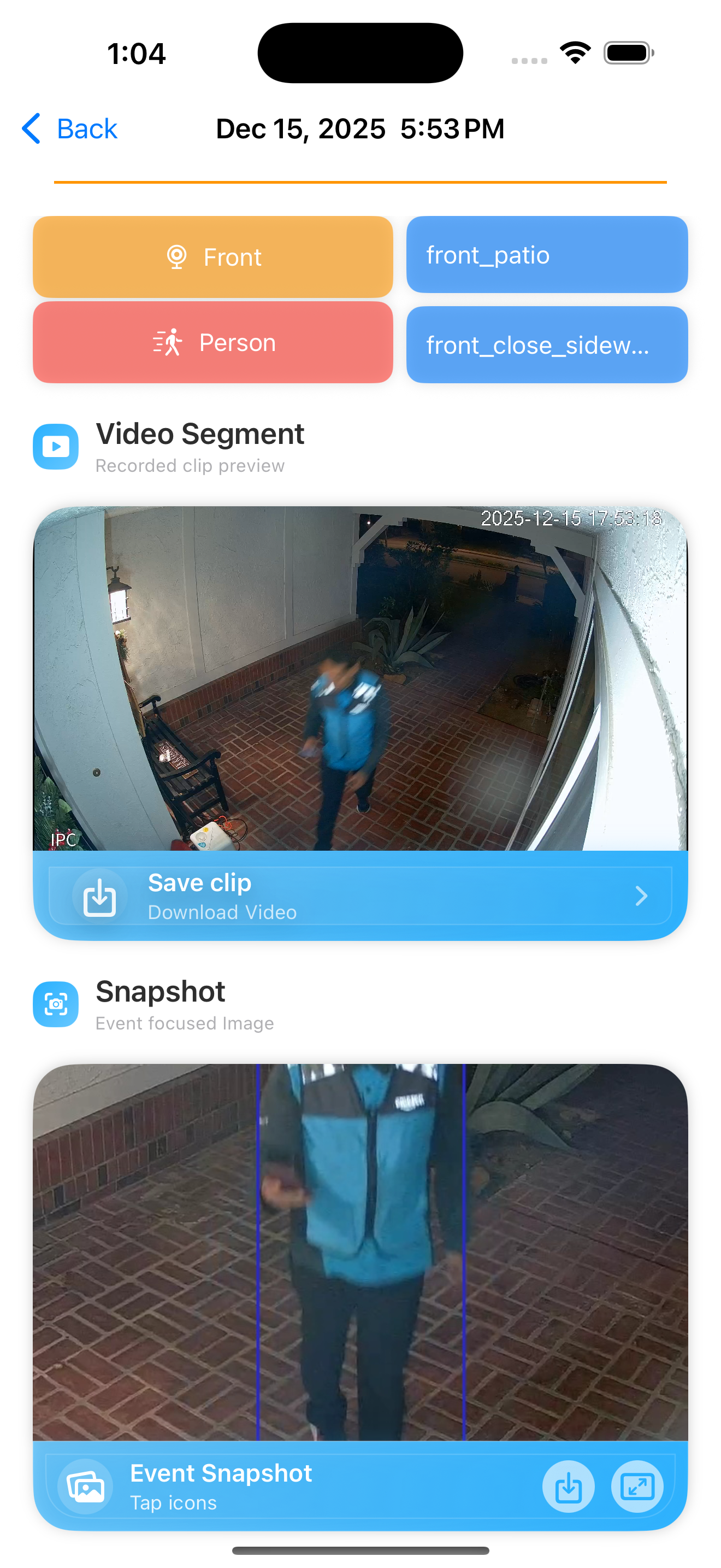 Event details (example)