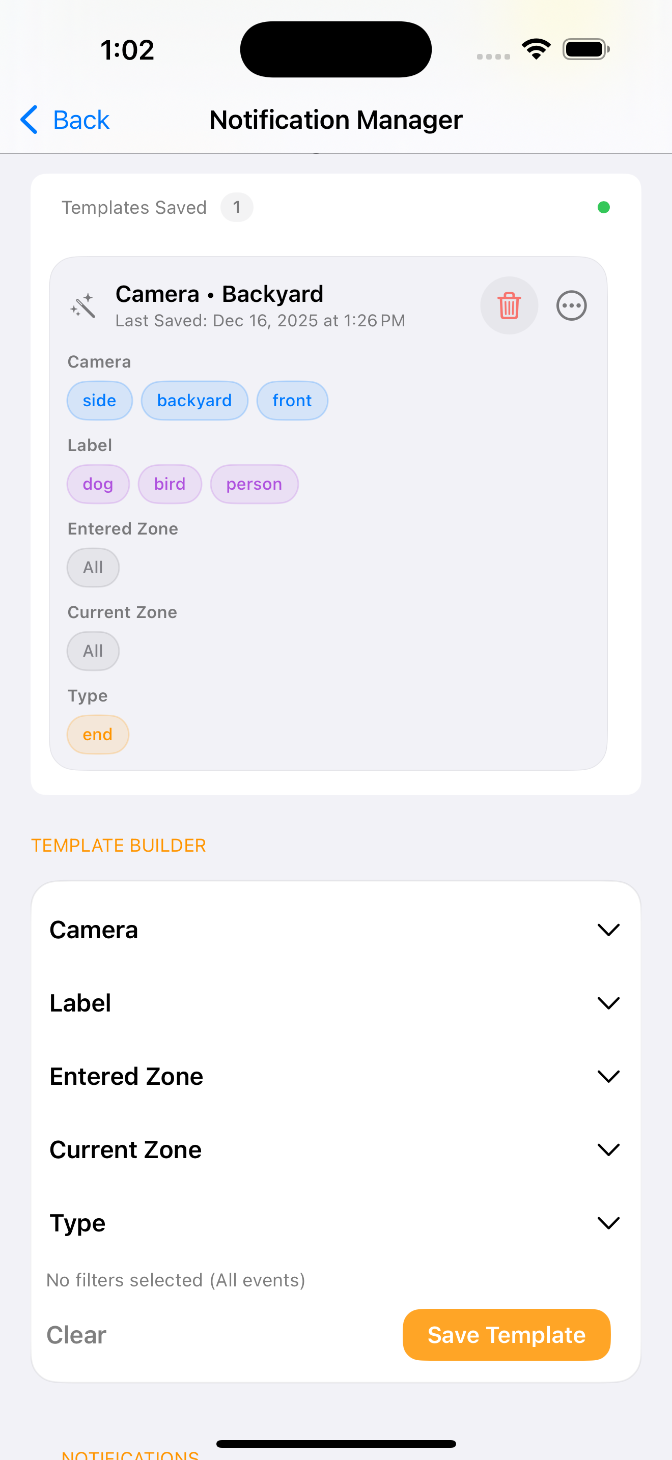Template preview (how rules are interpreted)